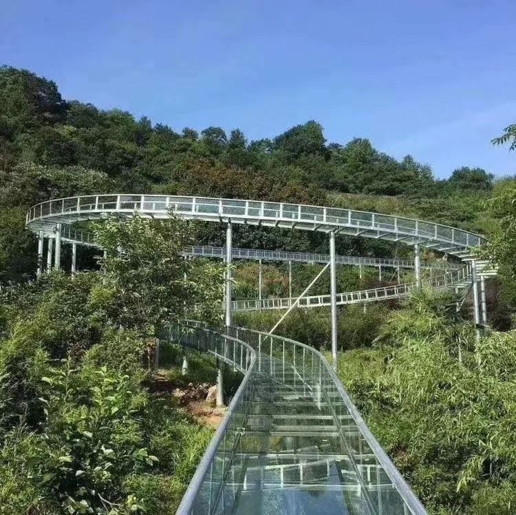 Glass water slide