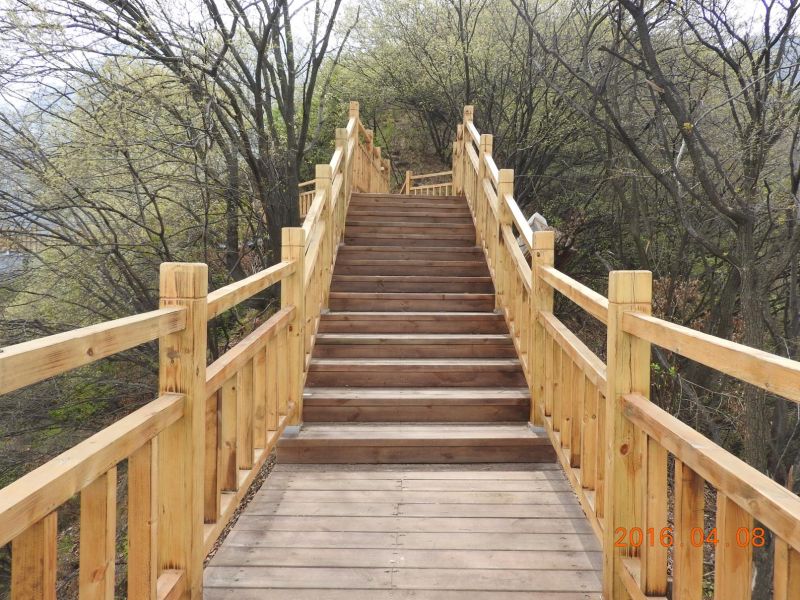 Anticorrosive wooden walkway