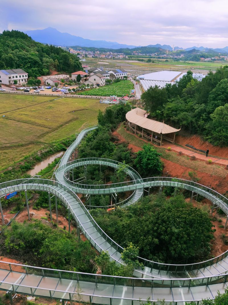 Glass water slide